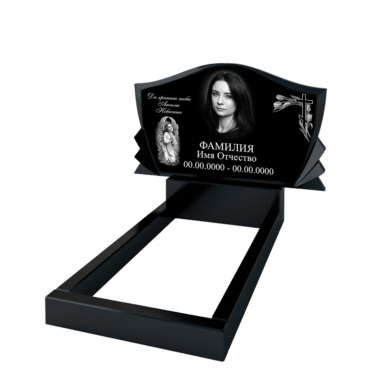 Горизонтальный памятник: модель F-8